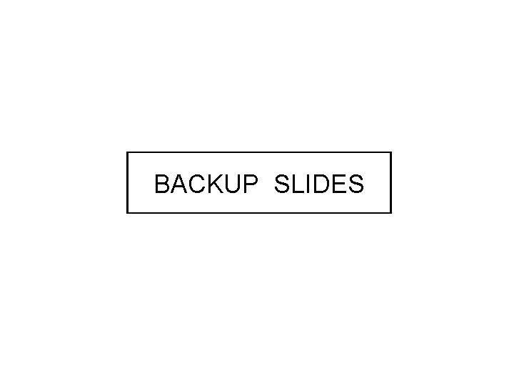 BACKUP SLIDES 