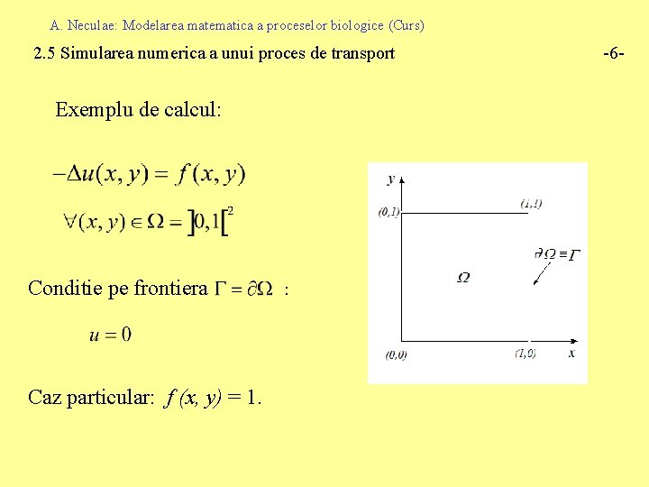 A. Neculae: Modelarea matematica a proceselor biologice (Curs) 2. 5 Simularea numerica a unui