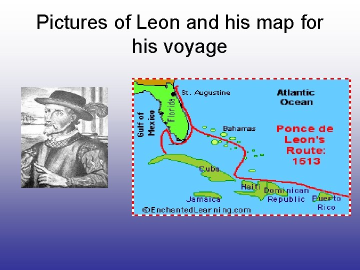 Pictures of Leon and his map for his voyage 