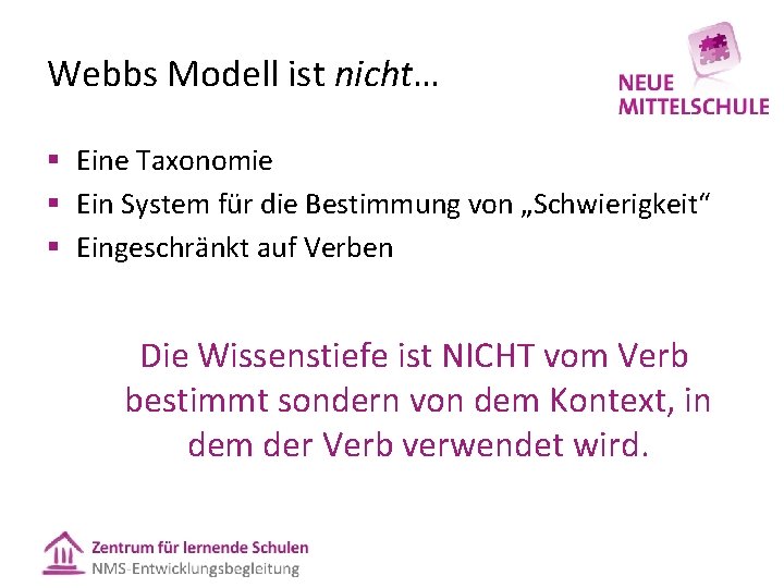 Webbs Modell ist nicht… § Eine Taxonomie § Ein System für die Bestimmung von Webbs Modell ist nicht… § Eine Taxonomie § Ein System für die Bestimmung von