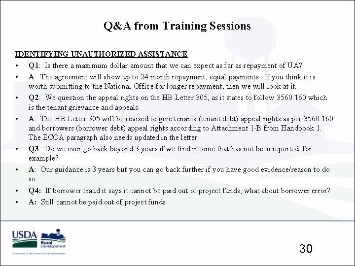 Q&A from Training Sessions IDENTIFYING UNAUTHORIZED ASSISTANCE • Q 1: Is there a maximum