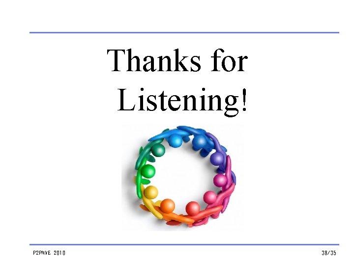 Thanks for Listening! P 2 PNVE 2010 38/35 