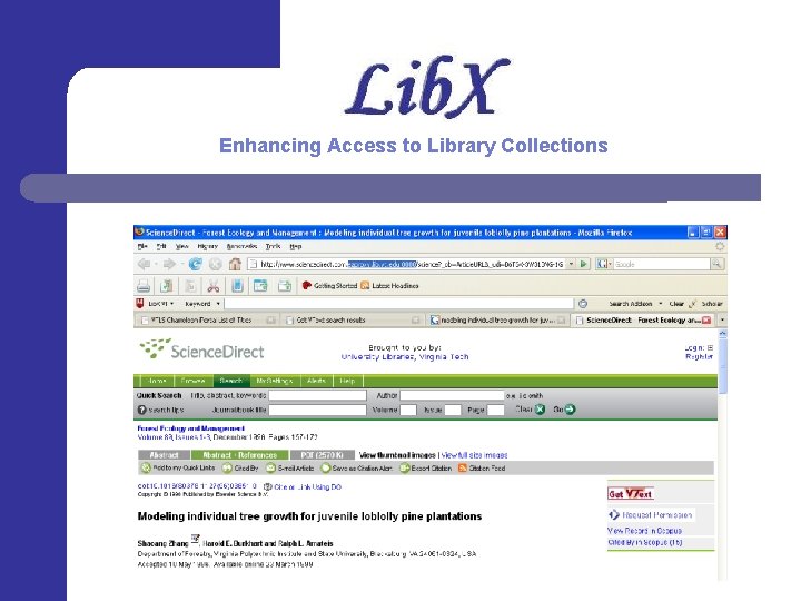 Enhancing Access to Library Collections 