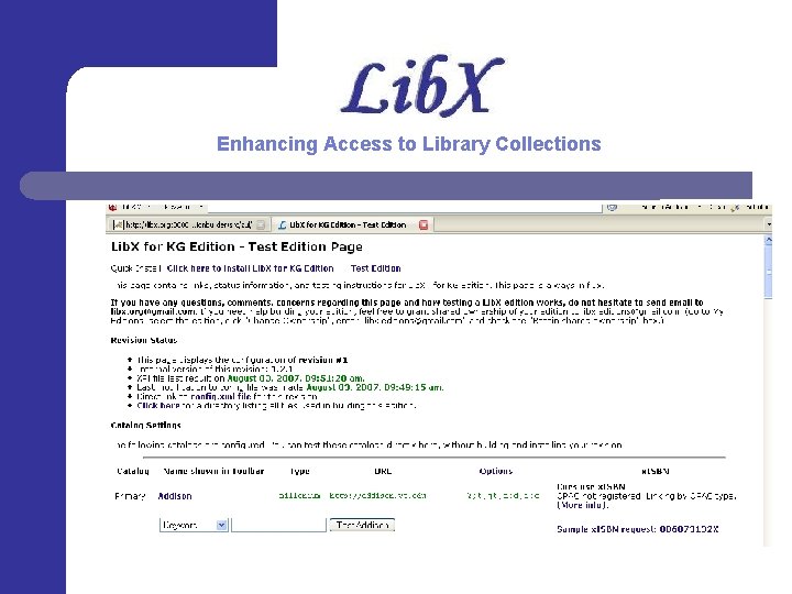 Enhancing Access to Library Collections 
