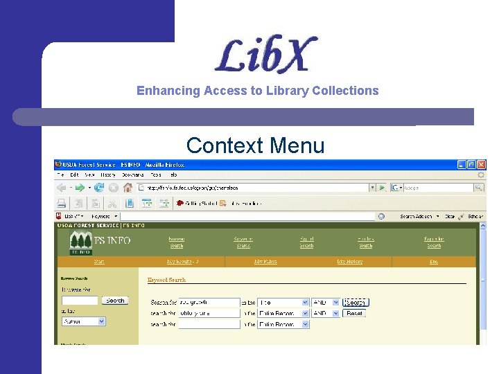 Enhancing Access to Library Collections Context Menu 
