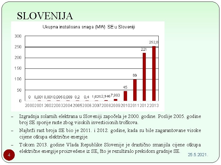 SLOVENIJA 4 – Izgradnja solarnih elektrana u Sloveniji započela je 2000. godine. Poslije 2005.