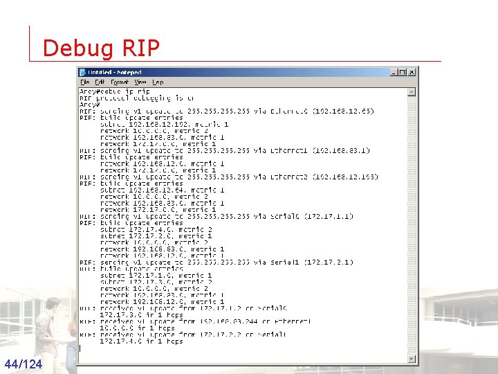 Debug RIP 44/124 Groep T Leuven – Information department 2003 -2004 - Information management