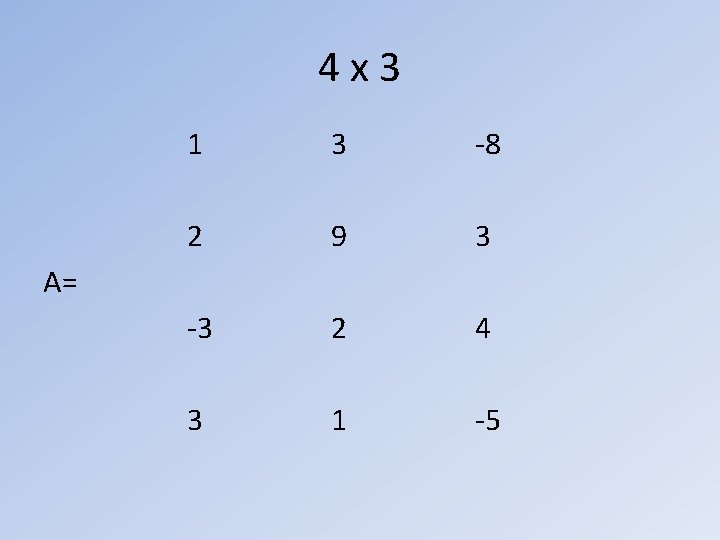 4 x 3 1 3 -8 2 9 3 -3 2 4 3 1