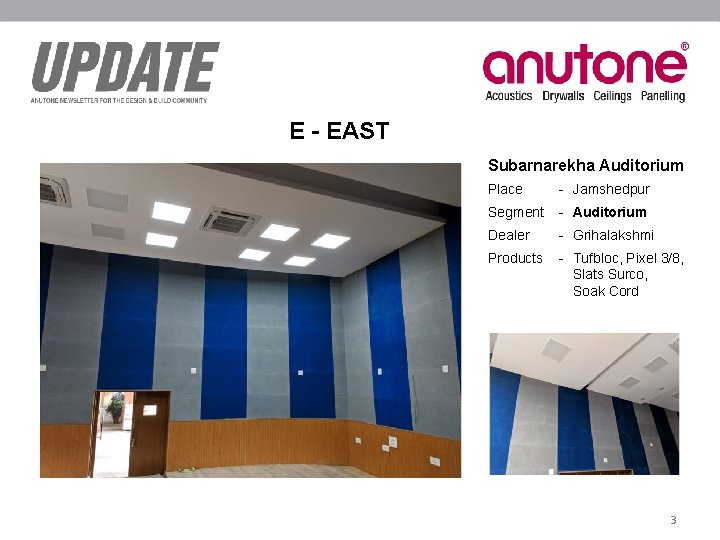 E - EAST Subarnarekha Auditorium Place - Jamshedpur Segment - Auditorium Dealer - Grihalakshmi