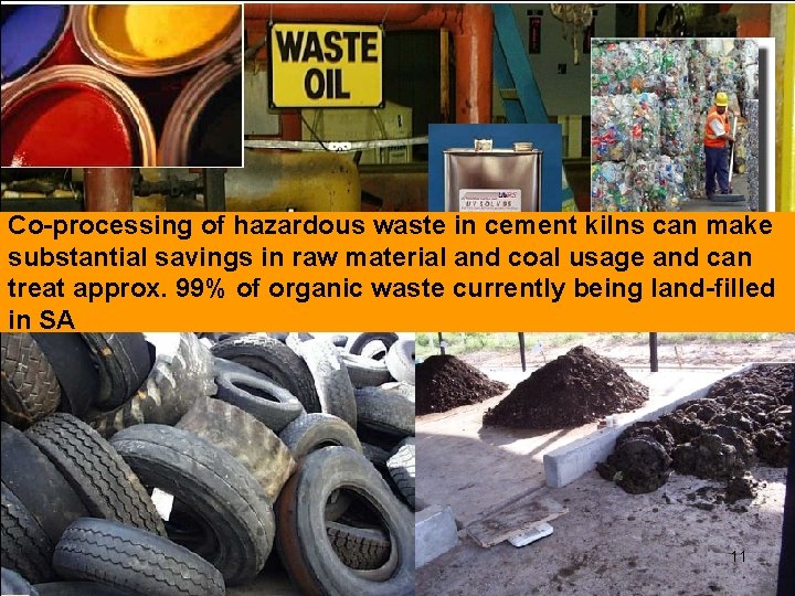 Co-processing of hazardous waste in cement kilns can make substantial savings in raw material