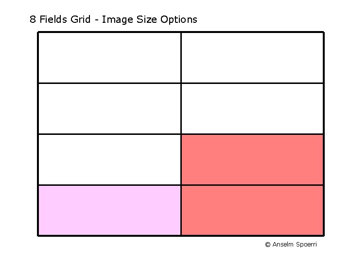 8 Fields Grid - Image Size Options © Anselm Spoerri 