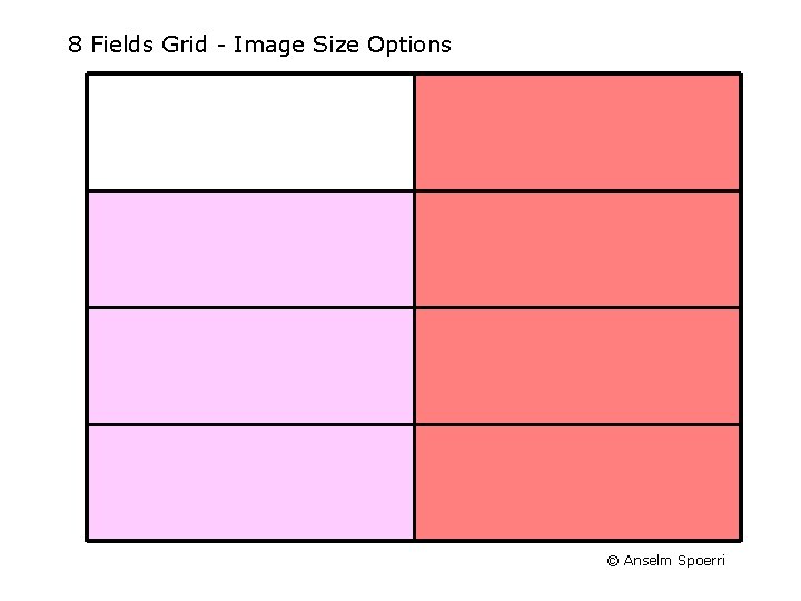 8 Fields Grid - Image Size Options © Anselm Spoerri 