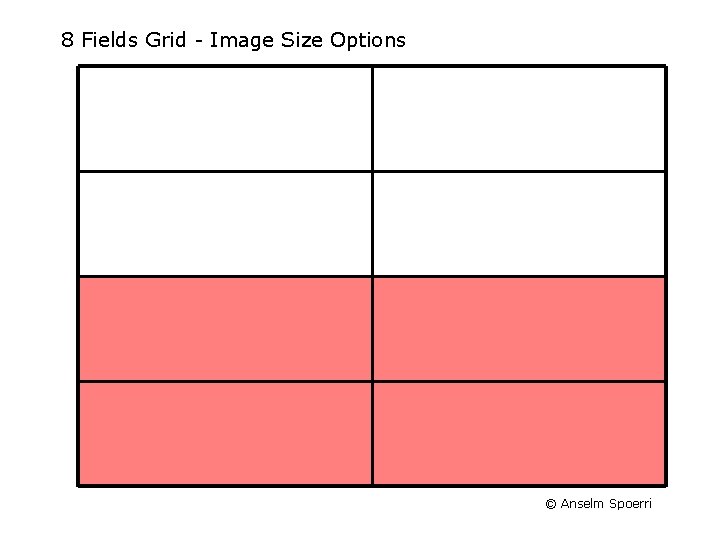 8 Fields Grid - Image Size Options © Anselm Spoerri 