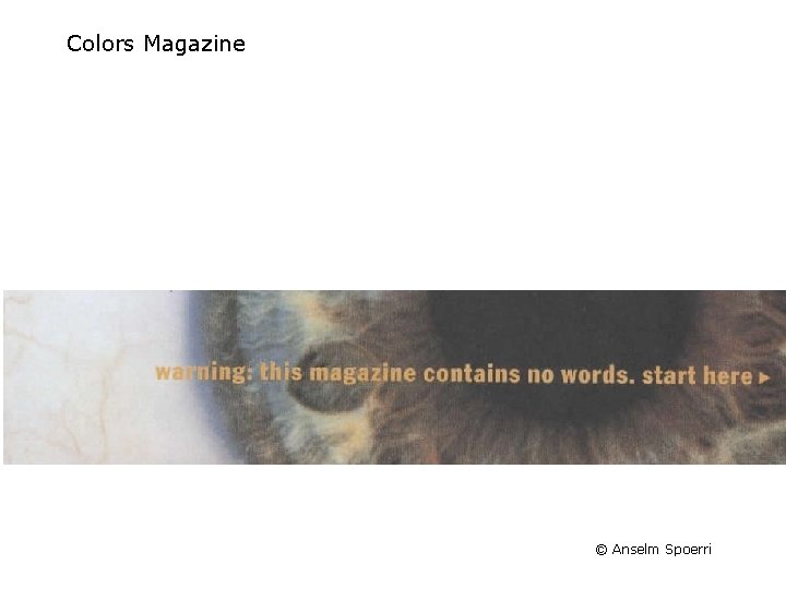 Colors Magazine © Anselm Spoerri 