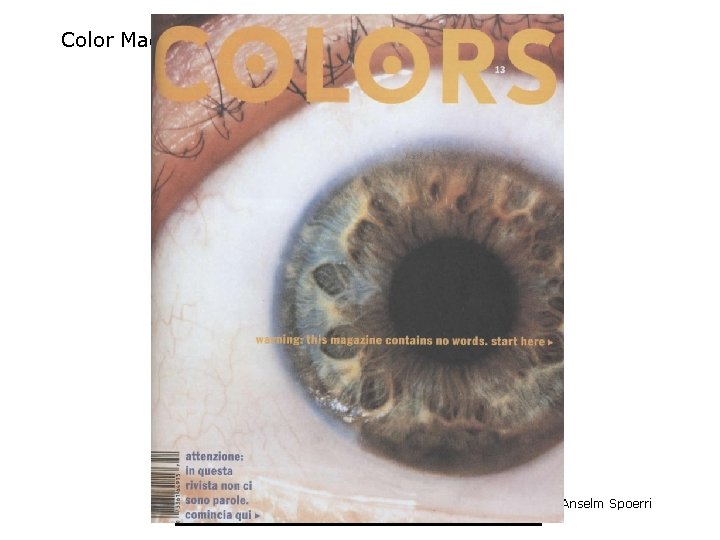 Color Magazine © Anselm Spoerri 