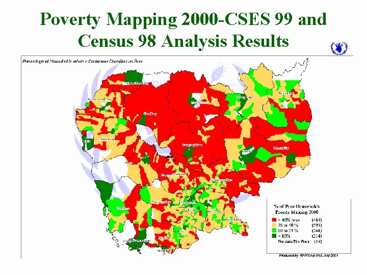 Poverty Mapping 2000 -CSES 99 and Census 98 Analysis Results 