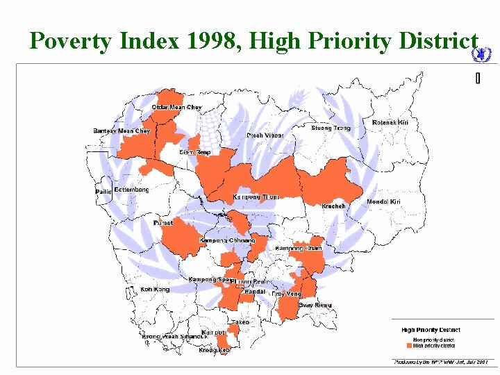 Poverty Index 1998, High Priority District 