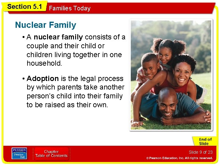 Section 5. 1 Families Today Nuclear Family • A nuclear family consists of a