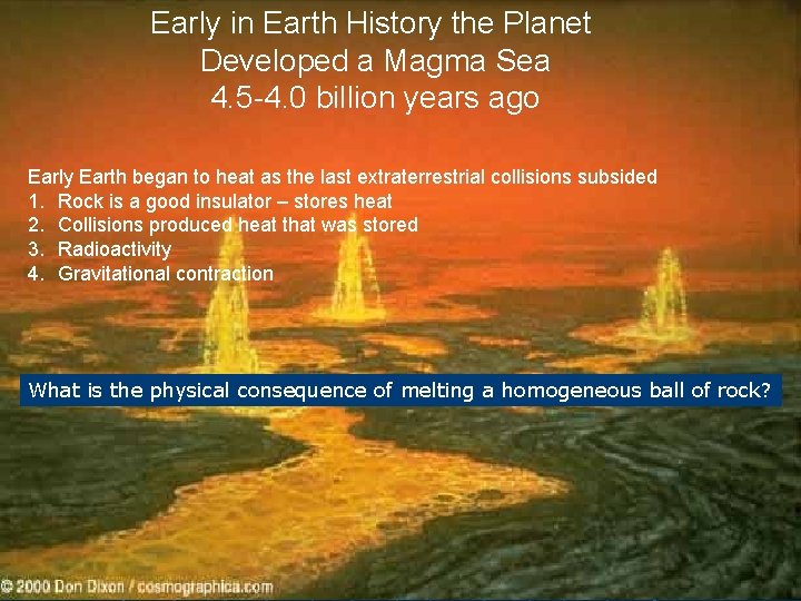 Early in Earth History the Planet Developed a Magma Sea 4. 5 -4. 0