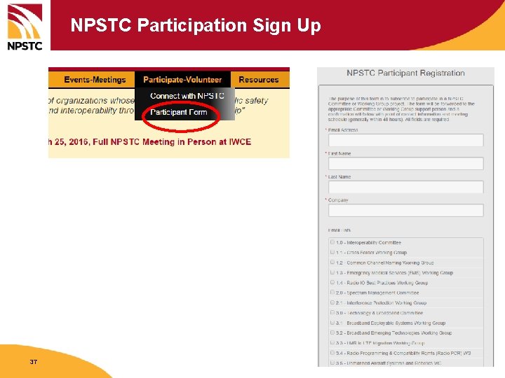 NPSTC Participation Sign Up 37 