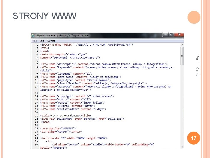 STRONY WWW Pecha Kucha 17 