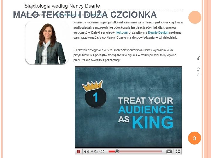 MAŁO TEKSTU I DUŻA CZCIONKA Pecha Kucha 3 