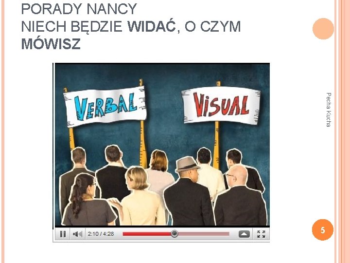 PORADY NANCY NIECH BĘDZIE WIDAĆ, O CZYM MÓWISZ Pecha Kucha 5 