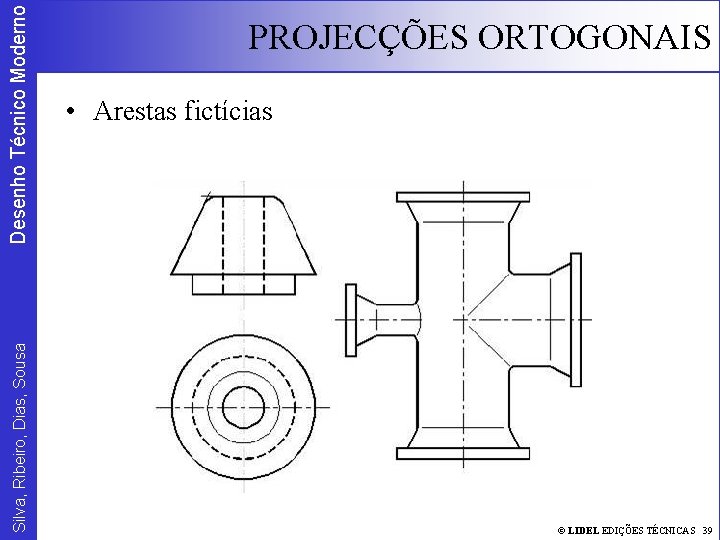 Desenho Técnico Moderno Silva, Ribeiro, Dias, Sousa PROJECÇÕES ORTOGONAIS • Arestas fictícias © LIDEL