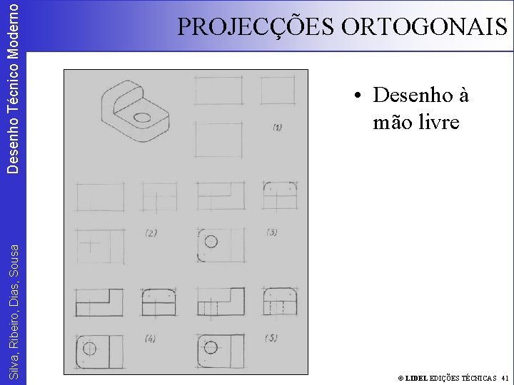 Desenho Técnico Moderno Silva, Ribeiro, Dias, Sousa PROJECÇÕES ORTOGONAIS • Desenho à mão livre