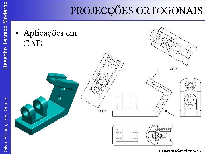 Desenho Técnico Moderno Silva, Ribeiro, Dias, Sousa PROJECÇÕES ORTOGONAIS • Aplicações em CAD ©