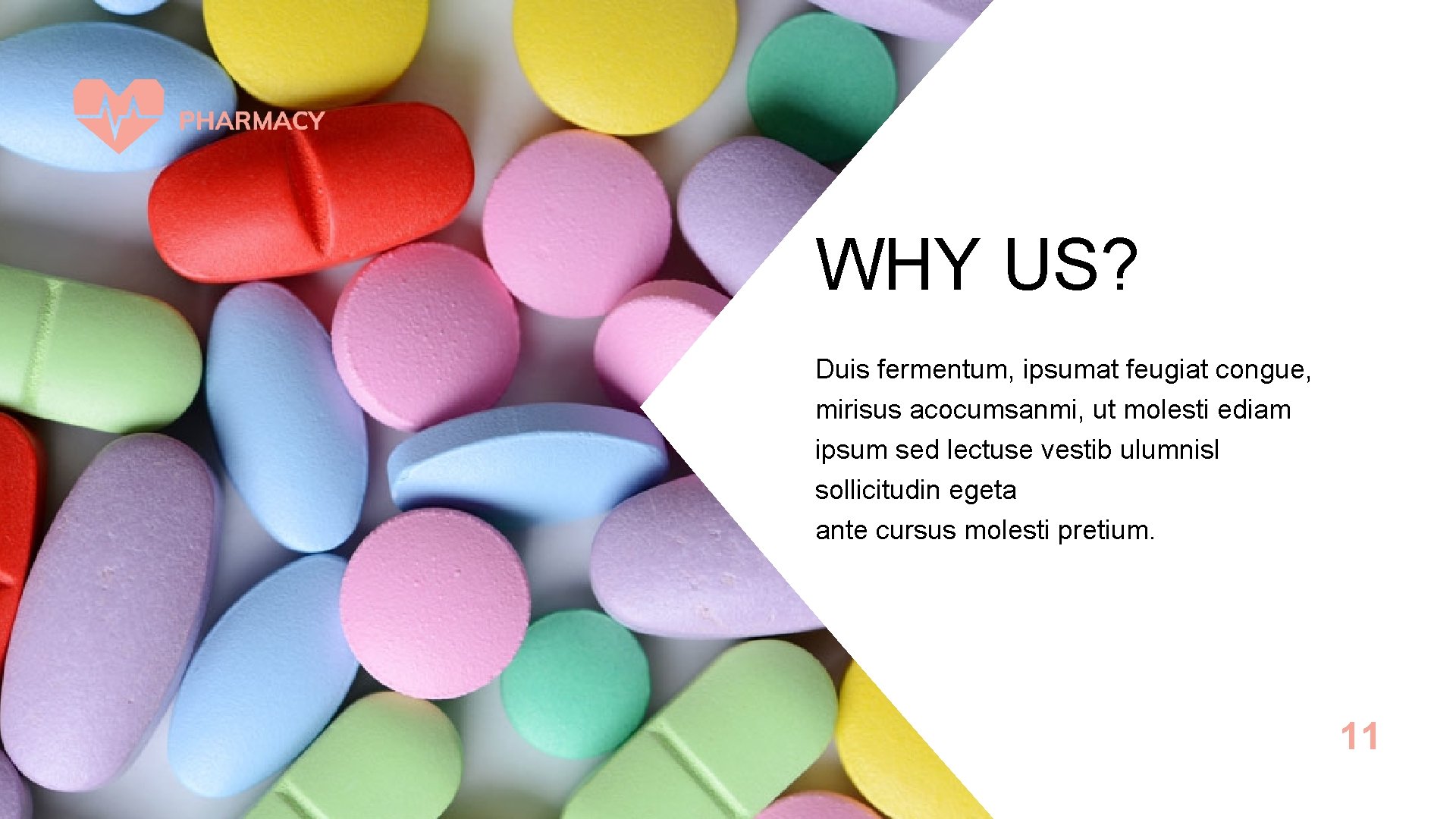 WHY US? Duis fermentum, ipsumat feugiat congue, mirisus acocumsanmi, ut molesti ediam ipsum sed