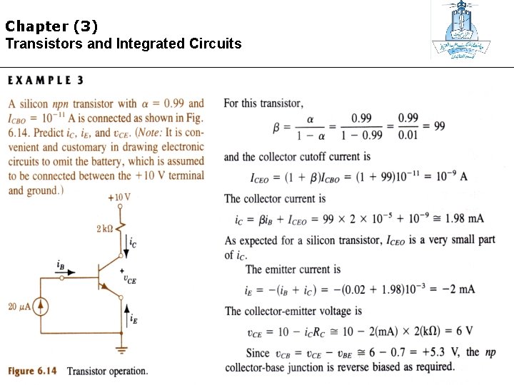 Chapter (3) Transistors and Integrated Circuits 