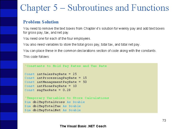 Chapter 5 – Subroutines and Functions Problem Solution You need to remove the text Chapter 5 – Subroutines and Functions Problem Solution You need to remove the text