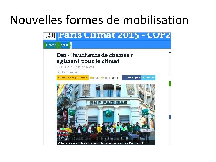 Nouvelles formes de mobilisation 