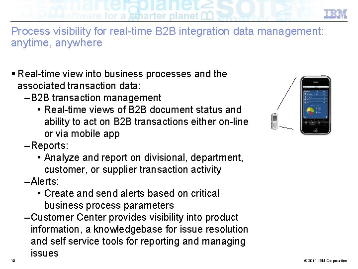 Process visibility for real-time B 2 B integration data management: anytime, anywhere § Real-time