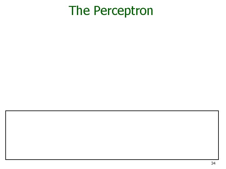 The Perceptron 34 