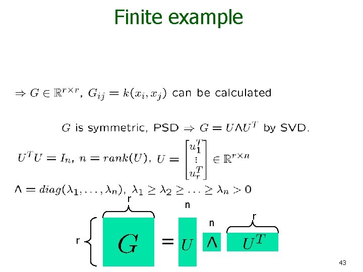 Finite example r r n = n r 43 
