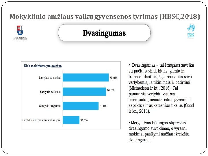 Mokyklinio amžiaus vaikų gyvensenos tyrimas (HBSC, 2018) 