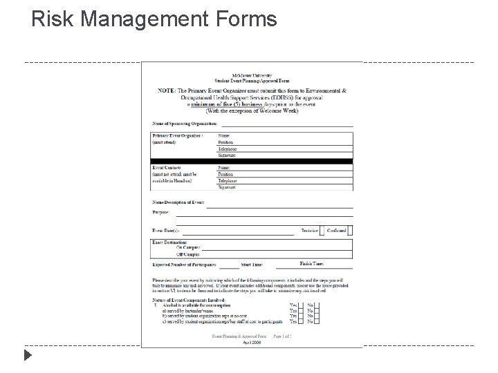 Risk Management Forms 