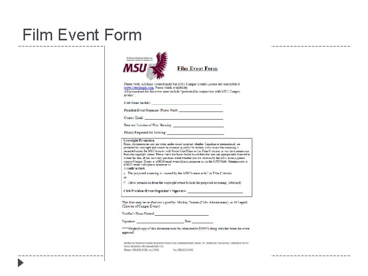 Film Event Form 