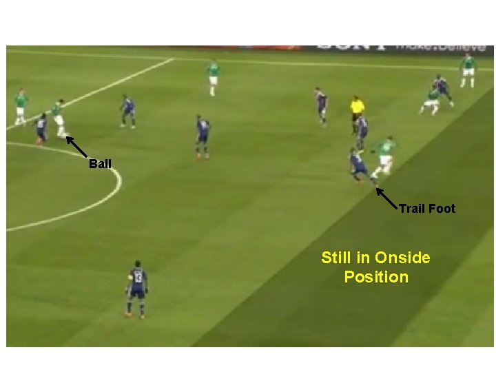 Ball Trail Foot Still in Onside Position 