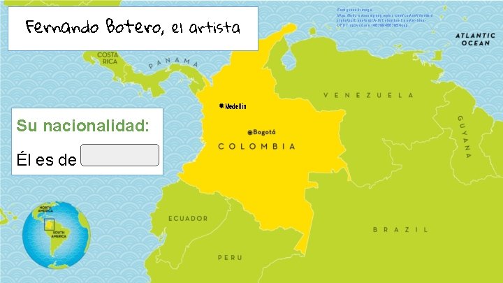 Fernando Botero, el artista Medellin Su nacionalidad: Él es de Colombia. Background image: https: