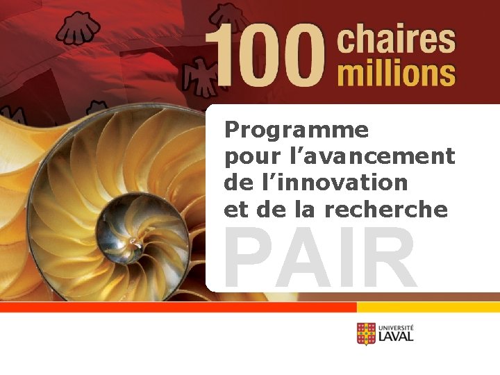 Programme pour l’avancement de l’innovation et de la recherche PAIR 