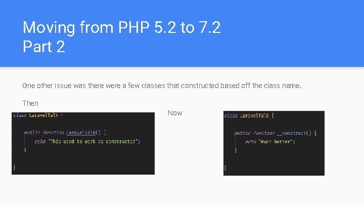 Moving from PHP 5. 2 to 7. 2 Part 2 One other issue was