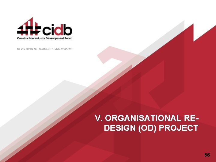 V. ORGANISATIONAL REDESIGN (OD) PROJECT 56 