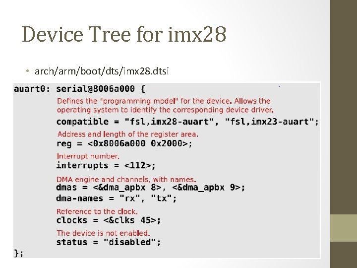 Device Tree for imx 28 • arch/arm/boot/dts/imx 28. dtsi 