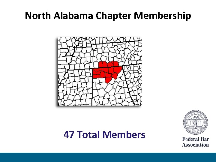 North Alabama Chapter Membership 47 Total Members 