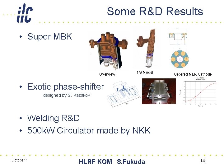 Some R&D Results • Super MBK Overview 1/6 Model Ordered MBK Cathode • Exotic