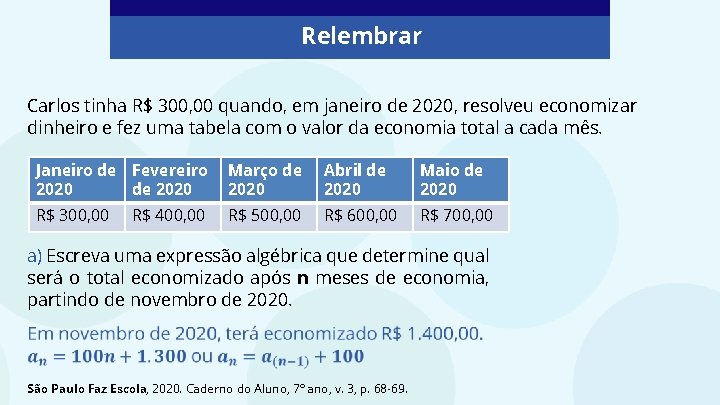 Relembrar Carlos tinha R$ 300, 00 quando, em janeiro de 2020, resolveu economizar dinheiro