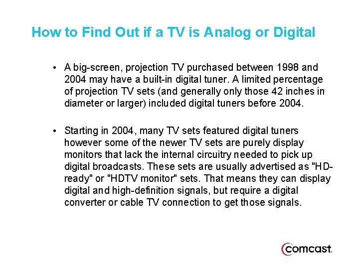How to Find Out if a TV is Analog or Digital • A big-screen,